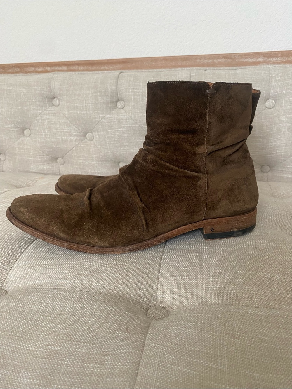 John Varvatos Morrison suede leather boots